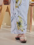 画像7: 【即日発送】イエローフラワーと木蓮浴衣【浴衣３点セット 浴衣/帯/下駄】OBI-g-500-kj-6-GR/ Yhimo-GY×GD/ YA-944-kj-GR/ HEKO-800-sb-5-W/ GETA-02-ok-2-IV [YMT] (7)