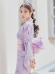 画像12: 【即日発送！】【浴衣】ストライプ地 /グラデーション木蓮浴衣  OBI-g-500-kj-2-P / HIMO-900-yn-4-GYxGY / YA-1079-kj-5-W / HEKO-800-sb-5-W / GETA-02-ok-3-LBL  [YMT] (12)