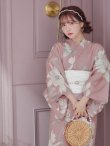 画像1: 【即日発送】【浴衣】 大人スウィート/ピンク地フラワー浴衣OBI-siwa-200-kj-13-OW / HIMO-903-kj-W / YA-1079-kj-6-W / HEKO-800-sb-5-W / GETA-02-ok-5-P  [YMT] (1)