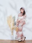 画像12: 大人スウィート/くすみピンク椿浴衣  OBI-siwa-200-kj-13-OW / HIMO-900-yn-8-PK / YA-954-kj-P/ HEKO-800-sb-5-W / GETA-02-ok-5-P [YMT] (12)