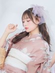 画像6: 大人スウィート/くすみピンク椿浴衣  OBI-siwa-200-kj-13-OW / HIMO-900-yn-8-PK / YA-954-kj-P/ HEKO-800-sb-5-W / GETA-02-ok-5-P [YMT] (6)