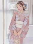 画像16: 大人スウィート/くすみピンク椿浴衣   OBI-siwa-200-kj-13-OW / HIMO-900-yn-8-PK / YA-1079-kj-5-W / HEKO-800-sb-5-W / GETA-02-ok-5-P [YMT] (16)