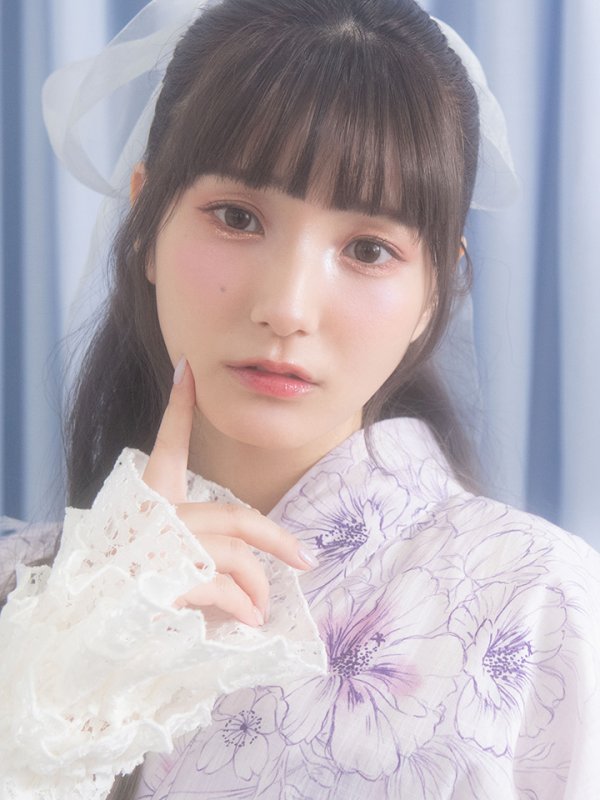 画像10: 【浴衣セール！】【即日発送】可憐なパープルxホワイト牡丹浴衣【浴衣３点セット 浴衣/帯/下駄】[YMT] (10)