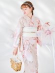 画像2: 【即日発送】くすみピンクスウィート牡丹浴衣 OBI-siwa-200-kj-13-OW / HIMO-900-yn-8-P / HEKO-800-sb-5-W / YA-1079-kj-7-W / GETA-01-kj-7-P / [/YMT] (2)