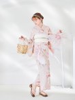 画像9: 【即日発送】くすみピンクスウィート牡丹浴衣 OBI-siwa-200-kj-13-OW / HIMO-900-yn-8-P / HEKO-800-sb-5-W / YA-1079-kj-7-W / GETA-01-kj-7-P / [/YMT] (9)