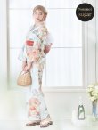 画像3: 【即日発送】アプリコットピンク牡丹浴衣 OBI-g-500-kj-4-OR / HIMO-902-kj-3-TRC / HEKO-800-sb-5-WH / YA-577-kj-P / GETA-01-kj-3-IV/  [YMT] (3)