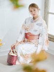 画像14: 【即日発送】アプリコットピンク牡丹浴衣 OBI-g-500-kj-4-OR / HIMO-902-kj-3-TRC / HEKO-800-sb-5-WH / YA-68-kn-P / GETA-01-kj-3-IV/ [YMT] (14)