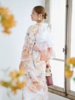 画像3: 【即日発送】アプリコットピンク牡丹浴衣 OBI-g-500-kj-4-OR / HIMO-902-kj-3-TRC / HEKO-800-sb-5-WH / YA-68-kn-P / GETA-01-kj-3-IV/ [YMT] (3)