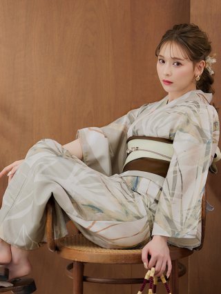 Sugar ブラウン浴衣 【浴衣＋帯＋】 茶・ベージュ、ブラウン 浴衣一覧 - sugar