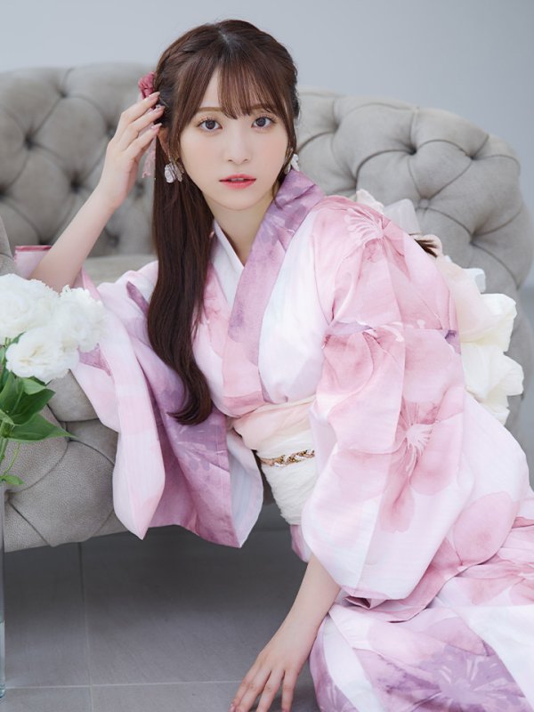 画像14: 【即日発送！】sweetチェリーブロッサム浴衣【浴衣３点セット 浴衣/帯/下駄】[OF04] (14)