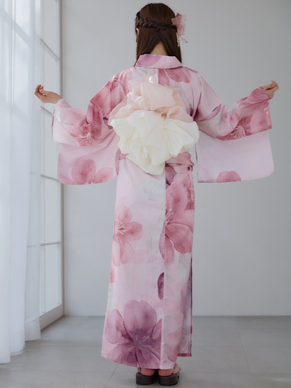 画像16: 【即日発送！】sweetチェリーブロッサム浴衣【浴衣３点セット 浴衣/帯/下駄】[OF04] (16)