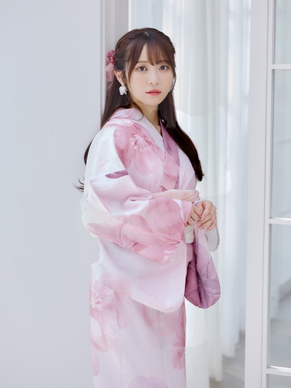 画像7: 【即日発送！】sweetチェリーブロッサム浴衣【浴衣３点セット 浴衣/帯/下駄】[OF04] (7)