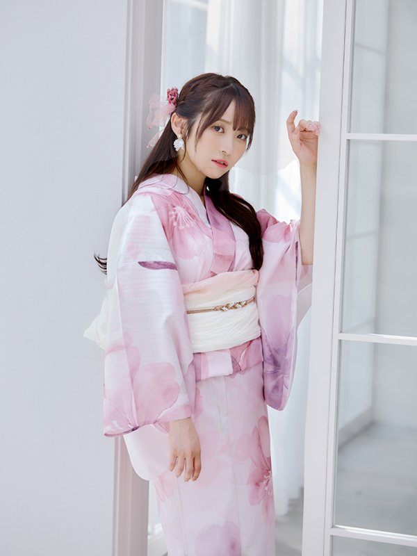 画像8: 【即日発送！】sweetチェリーブロッサム浴衣【浴衣３点セット 浴衣/帯/下駄】[OF04] (8)