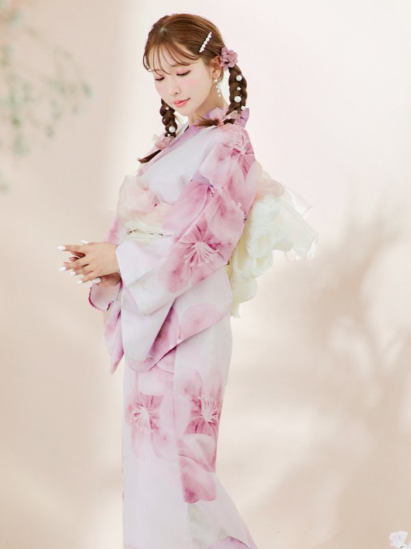 画像10: 【即日発送！】sweetチェリーブロッサム浴衣【浴衣３点セット 浴衣/帯/下駄】[YMT] (10)