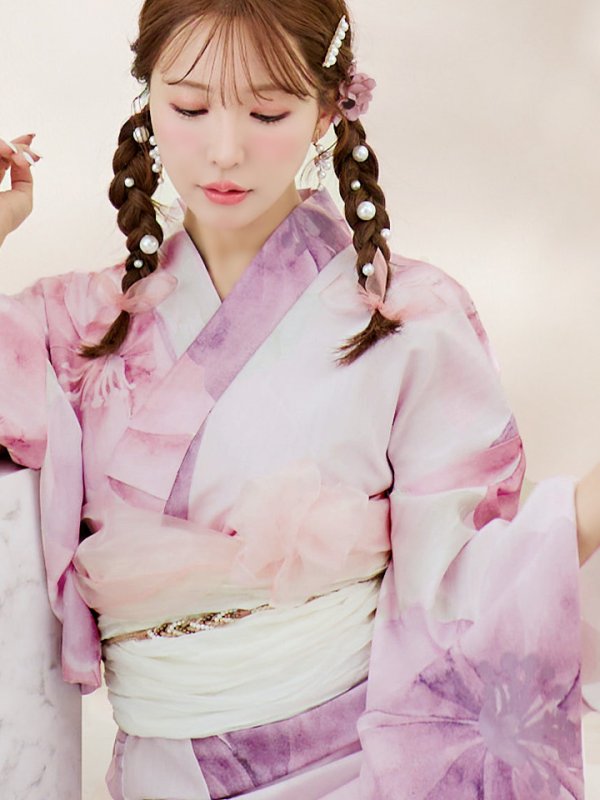 画像17: 【即日発送！】sweetチェリーブロッサム浴衣【浴衣３点セット 浴衣/帯/下駄】[YMT] (17)