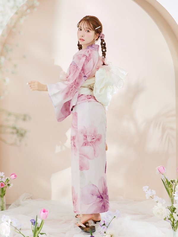 画像9: 【即日発送！】sweetチェリーブロッサム浴衣【浴衣３点セット 浴衣/帯/下駄】[YMT] (9)