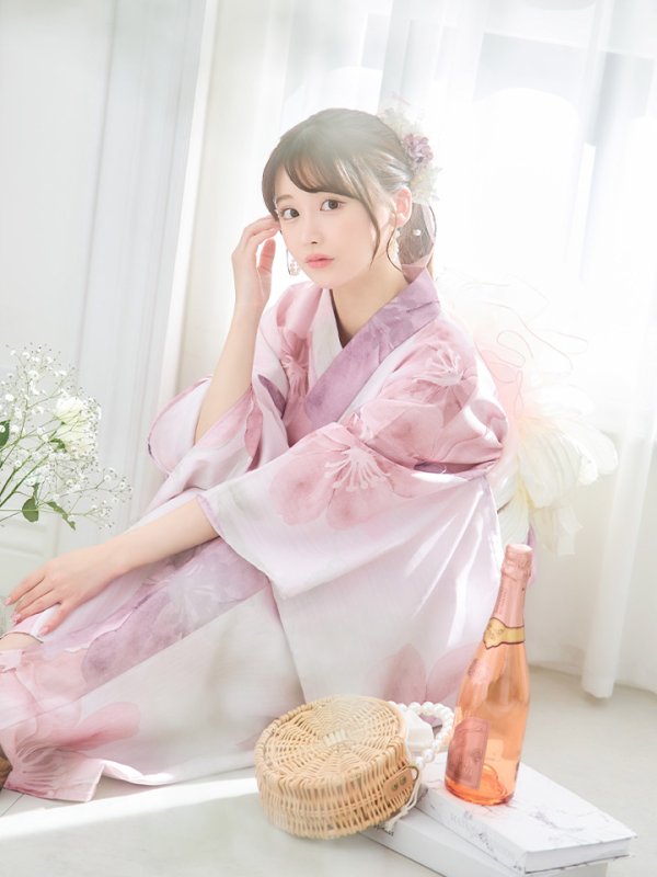 画像12: 【即日発送！】sweetチェリーブロッサム浴衣【浴衣３点セット 浴衣/帯/下駄】[YMT] (12)