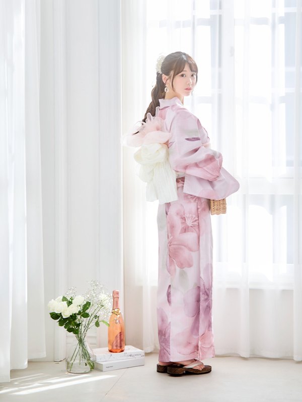 画像14: 【即日発送！】sweetチェリーブロッサム浴衣【浴衣３点セット 浴衣/帯/下駄】[YMT] (14)