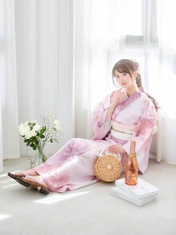画像5: 【即日発送！】sweetチェリーブロッサム浴衣【浴衣３点セット 浴衣/帯/下駄】[YMT] (5)