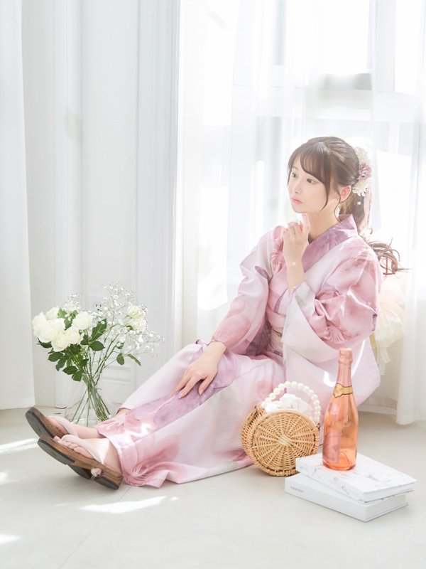 画像7: 【即日発送！】sweetチェリーブロッサム浴衣【浴衣３点セット 浴衣/帯/下駄】[YMT] (7)