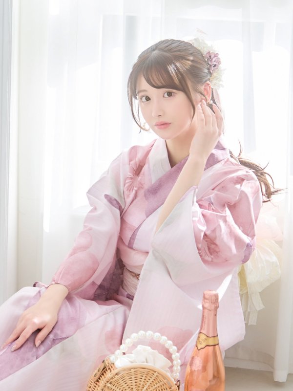 画像9: 【即日発送！】sweetチェリーブロッサム浴衣【浴衣３点セット 浴衣/帯/下駄】[YMT] (9)