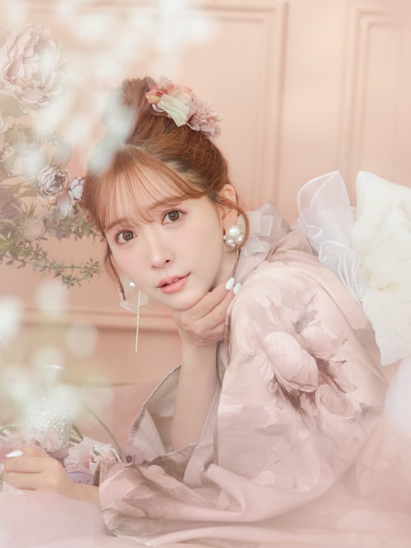 画像12: 【即日発送】アンティークフラワーピンク浴衣【浴衣３点セット 浴衣/帯/下駄】[YMT] (12)