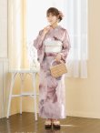 画像4: 【即日発送】アンティークフラワーピンク浴衣 OBI-siwa-200-kj-13-OW / HIMO-900-yn-8-P / HEKO-800-sb-5-WH / YA-74-kn-P / GETA-01-kj-7-P / [YMT] (4)