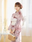 画像9: 【即日発送】アンティークフラワーピンク浴衣 OBI-siwa-200-kj-13-OW / HIMO-900-yn-8-P / HEKO-800-sb-5-WH / YA-74-kn-P / GETA-01-kj-7-P / [YMT] (9)