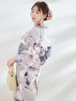 画像2: 【浴衣セール！】ロマンティックピオニー浴衣 OBI-g-500-kj-8-GY / HIMO-900-yn-4-GYxGY / HEKO-800-sb-5-WH / GETA-01-kj-3-IV/ [YMT] (2)