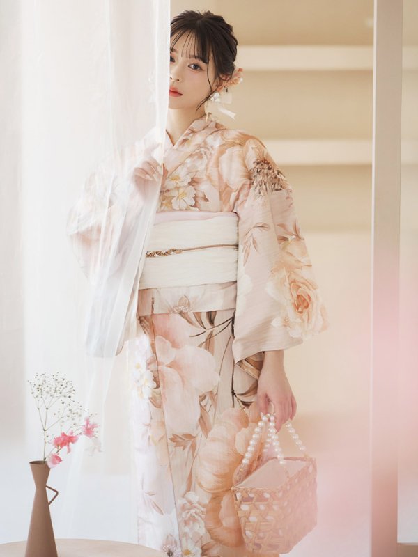 画像18: 【即日発送！】くすみピンクスウィート浴衣【浴衣３点セット 浴衣/帯/下駄】[YMT] (18)