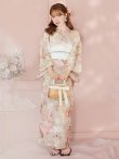 画像4: 【即日発送！】アンティークフラワーピンク浴衣 OBI-siwa-200-kj-13-OW / HIMO-900-yn-8-P / HEKO-800-sb-4-P / YA-982-kn-P / GETA-01-kj-7-P/  [YMT] (4)
