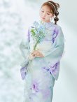 画像10: 【即日発送】ニュアンスフラワーミント牡丹浴衣【浴衣３点セット 浴衣/帯/下駄】[YMT] (10)