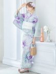画像6: 【即日発送】ニュアンスフラワーミント牡丹浴衣 OBI-siwa-200-kj-13-OW / HIMO-903-kj-W / HEKO-800-sb-5-WH / GETA-01-kj-4-MI/ [YMT] (6)