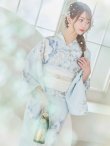 画像24: 【即日発送】クラシカルローズブルー浴衣 OBI-siwa-200-kj-13-OW / HIMO-903-kj-W / HEKO-800-sb-5-WH / YA-1082-kj-MI / YA-1017-am-W / GETA-01-kj-2-BL/ [YMT] (24)