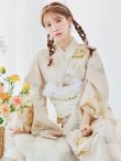 画像5: 【即日発送！】クリームイエローピオニー浴衣 OBI-siwa-200-kj-13-OW / HIMO-900-yn-8-P / HEKO-800-sb-5-WH / YA-1079-kj-6-W /  GETA-01-kj-7-P/  [YMT] (5)