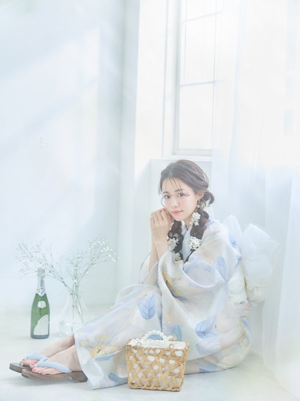 画像15: 【即日発送】アイシーフラワー牡丹浴衣【浴衣３点セット 浴衣/帯/下駄】[YMT] (15)