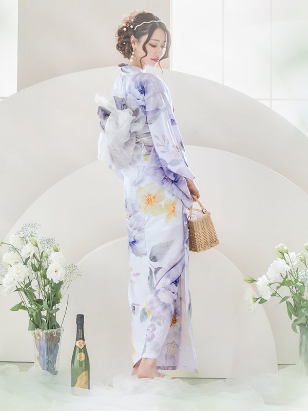 画像10: 【即日発送】シャーベットフラワー牡丹浴衣【浴衣３点セット 浴衣/帯/下駄】[YMT] (10)