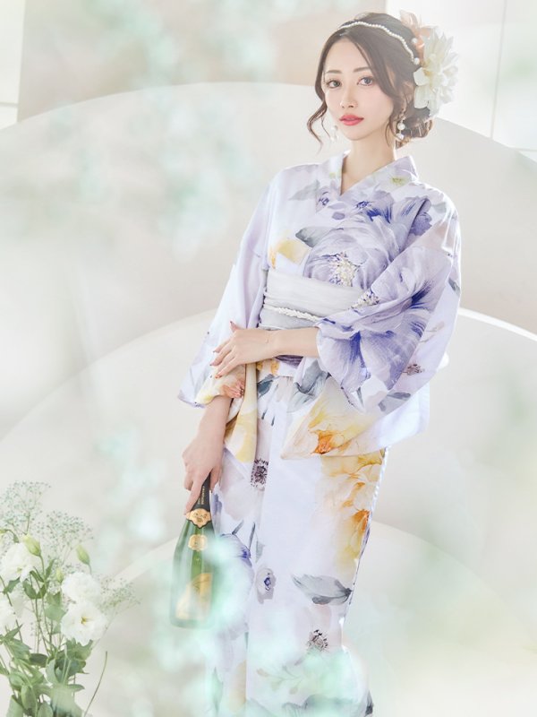 画像19: 【即日発送】シャーベットフラワー牡丹浴衣【浴衣３点セット 浴衣/帯/下駄】[YMT] (19)