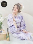 画像2: 【即日発送】シャーベットフラワー牡丹浴衣 OBI-g-500-kj-8-GY / HIMO-900-yn-5-IV / HEKO-800-sb-5-WH / YA-1079-kj-6-W / YA-577-kj-W / GETA-01-kj-3-IV / [YMT] (2)