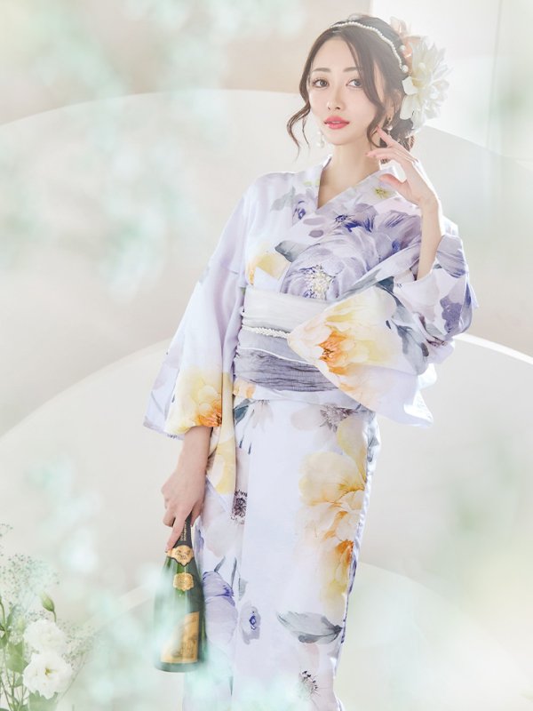 画像20: 【即日発送】シャーベットフラワー牡丹浴衣【浴衣３点セット 浴衣/帯/下駄】[YMT] (20)