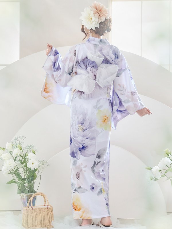 画像21: 【即日発送】シャーベットフラワー牡丹浴衣【浴衣３点セット 浴衣/帯/下駄】[YMT] (21)