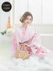画像2: 【即日発送！】ニュアンスピンク金魚浴衣 OBI-g-500-kj-1-R / HIMO-900-yn-5-IV / HEKO-800-sb-5-WH / YA-593-kj-CL / YA-1017-am-W / GETA-01-kj-7-P / [YMT] (2)