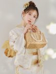 画像14: 【即日発送！】水彩イエローフラワー浴衣【浴衣３点セット 浴衣/帯/下駄】[YMT] (14)