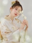 画像16: 【即日発送！】水彩イエローフラワー浴衣【浴衣３点セット 浴衣/帯/下駄】[YMT] (16)
