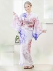 画像4: 【即日発送】ホワイト×ピオニー浴衣 OBI-g-500-kj-1-R/ HIMO-900-yn-5-IV / HEKO-800-sb-5-WH / YA-593-kj-CL/ YA-1081-kj-W / GETA-01-kj-7-P/ [YMT] (4)