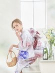 画像8: 【即日発送】ホワイト×ピオニー浴衣 OBI-g-500-kj-1-R/ HIMO-900-yn-5-IV / HEKO-800-sb-5-WH / YA-593-kj-CL/ YA-1081-kj-W / GETA-01-kj-7-P/ [YMT] (8)