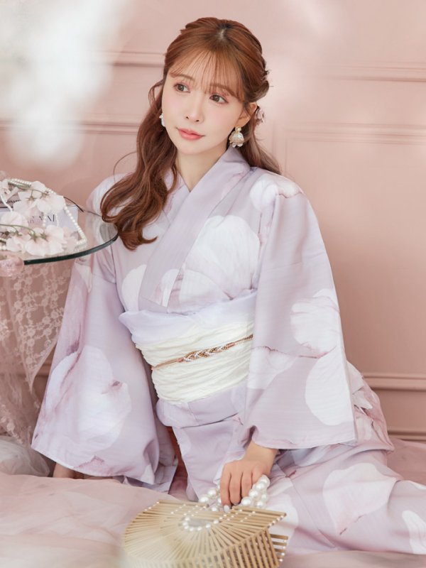 画像6: 【即日発送】くすみピンクブロッサム浴衣【浴衣３点セット 浴衣/帯/下駄】[YMT] (6)