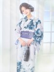 画像12: 【即日発送】グラデーションブルーグリーン浴衣 OBI-g-500-kj-9-NV / HIMO-900-yn-4-GYxGY / HEKO-800-sb-5-WH / YA-73-kn-GY / GETA-01-kj-3-IV [YMT] (12)