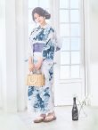 画像4: 【即日発送】グラデーションブルーグリーン浴衣 OBI-g-500-kj-9-NV / HIMO-900-yn-4-GYxGY / HEKO-800-sb-5-WH / YA-73-kn-GY / GETA-01-kj-3-IV [YMT] (4)