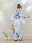 画像6: 【即日発送】グラデーションブルーグリーン浴衣 OBI-g-500-kj-9-NV / HIMO-900-yn-4-GYxGY / HEKO-800-sb-5-WH / YA-73-kn-BLGR / GETA-01-kj-3-IV /  [YMT] (6)
